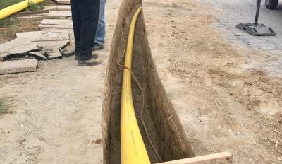 Εργασίες εκσκαφής για φυσικό αέριο στο κέντρο της Βέροιας