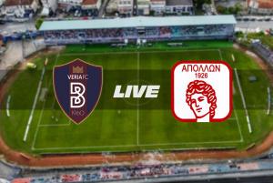 Γ' ΕΘΝΙΚΗ: ΒΕΡΟΙΑ - ΑΠΟΛΛΩΝ ΚΑΛΑΜΑΡΙΑΣ (LIVE)