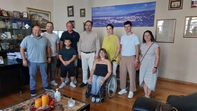 Οι αθλητές του «Εν Σώματι Υγιεί» Γιαπαλή και Ντίτσιος στον Δήμαρχο Βέροιας