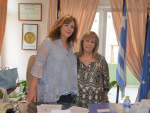 Συνάντηση της Δημάρχου Σκύδρας Κατερίνα Ιγνατιάδου με την Αντιπεριφερειάρχη Οικονομικών-Προγραμματισμού Αθηνά  Αθανασιάδου - Αηδονά
