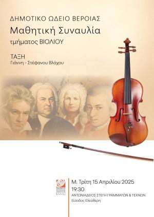 Μαθητική συναυλία βιολιού στη Στέγη Γραμμάτων Βέροιας