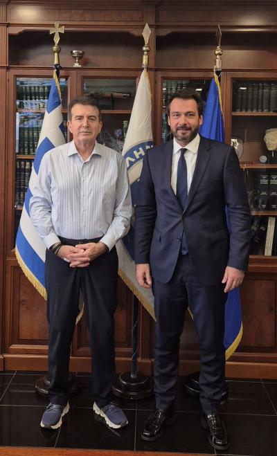 Συνάντηση Τάσου Μπαρτζώκα με τον Υπουργό Προστασίας του Πολίτη, για την ίδρυση Τμήματος Τροχαίας Αυτοκινητοδρόμων στην Ημαθία.