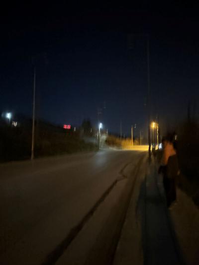 Στο σκοτάδι ο κεντρικός δρόμος του Εργοχωρίου Βέροιας