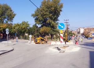 Ξεκίνησε η κατασκευή του νέου κυκλικού κόμβου στη Βέροια