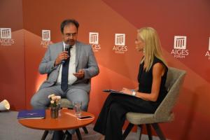 Βοργιαζίδης στο 1ο Forum των Αιγών: «Η μεγαλύτερη πρόκληση είναι το φθηνό ρεύμα - Ναι στις ΑΠΕ, αλλά με δίκτυα και αποθήκευση ενέργειας»