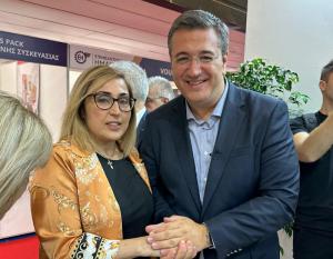 Η Στέλλα Αραμπατζή στα εγκαίνια του περιπτέρου «Imathia Quality» και του Επιμελητηρίου Ημαθίας