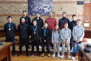 Τους διακριθέντες αθλητές Jiu Jitsu του Α. Σ. "Ρωμιός" υποδέχθηκε ο Δήμαρχος Βέροιας