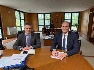 Συνάντηση του Απόστολου Βεσυρόπουλου με τον Υπουργό Υποδομών και Μεταφορών για το μεγάλο αρδευτικό έργο Βεργίνας - Μελίκης – Κυψέλης - Αιγινίου