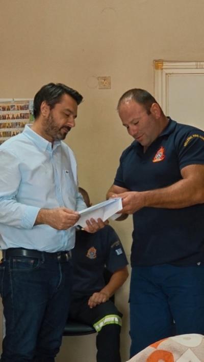 Τάσος Μπαρτζώκας: Επίσκεψη στην Πυροσβεστική Υπηρεσία Αλεξάνδρειας
