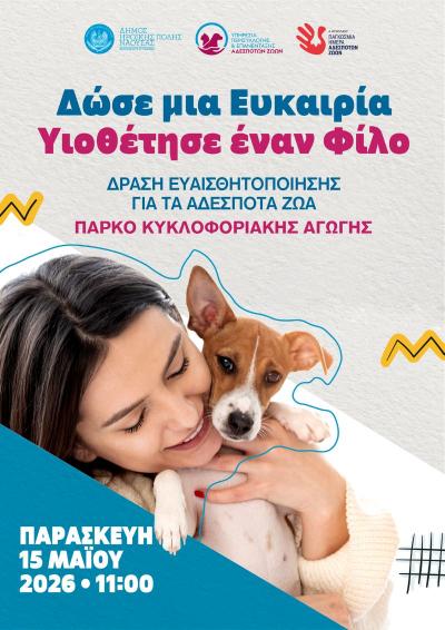 Δράση ευαισθητοποίησης για τα αδέσποτα ζώα από τον Δήμο Νάουσας