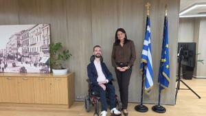 Συνάντηση εργασίας του Προέδρου της Εθνικής Αρχής Προσβασιμότητας, Στέλιου Κυμπουρόπουλου, με την Υπουργό Εργασίας και Κοινωνικής Ασφάλισης, Νίκη Κεραμέως