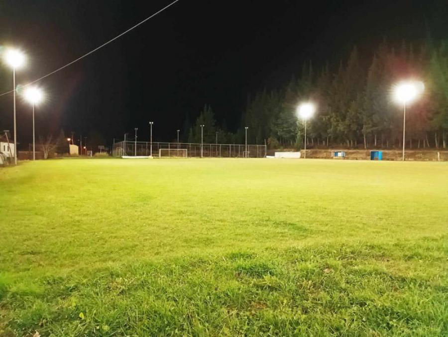 Ολοκληρώθηκε ο Ηλεκτροφωτισμός στο γήπεδο ποδοσφαίρου Τριποτάμου