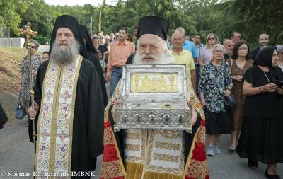 Υποδοχή τιμίας Χειρός Αγ. Μαρίας Μαγδαληνής στη Δοβρά