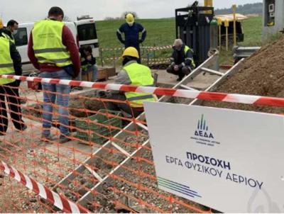 Εργασίες φυσικού αερίου τις οδούς Βοσπόρου &amp; Μανδηλαρά στη Βέροια